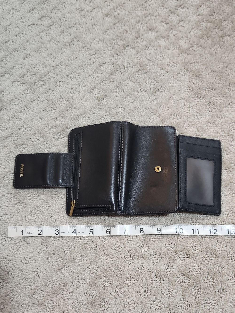 Fossil Madison Multi Black Cowhide Leather Fold Wallet New With Tag - Picture 16 of 16